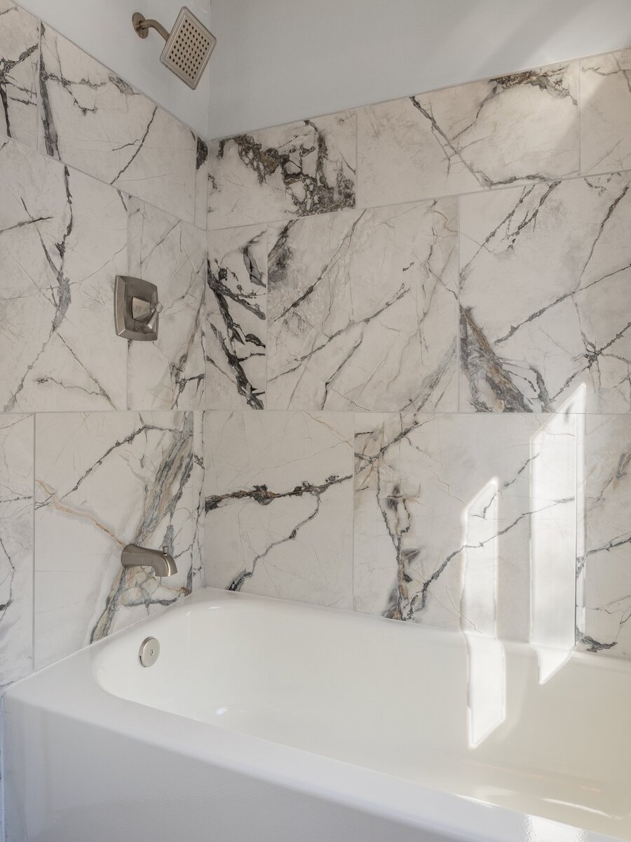 Marble sink installation