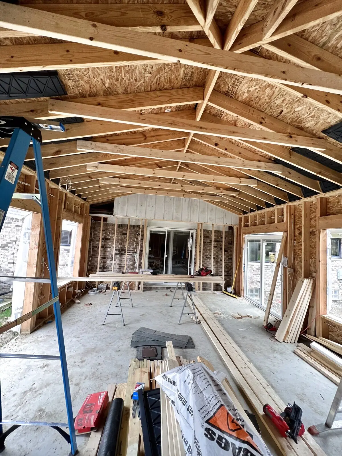 Interior framing progress