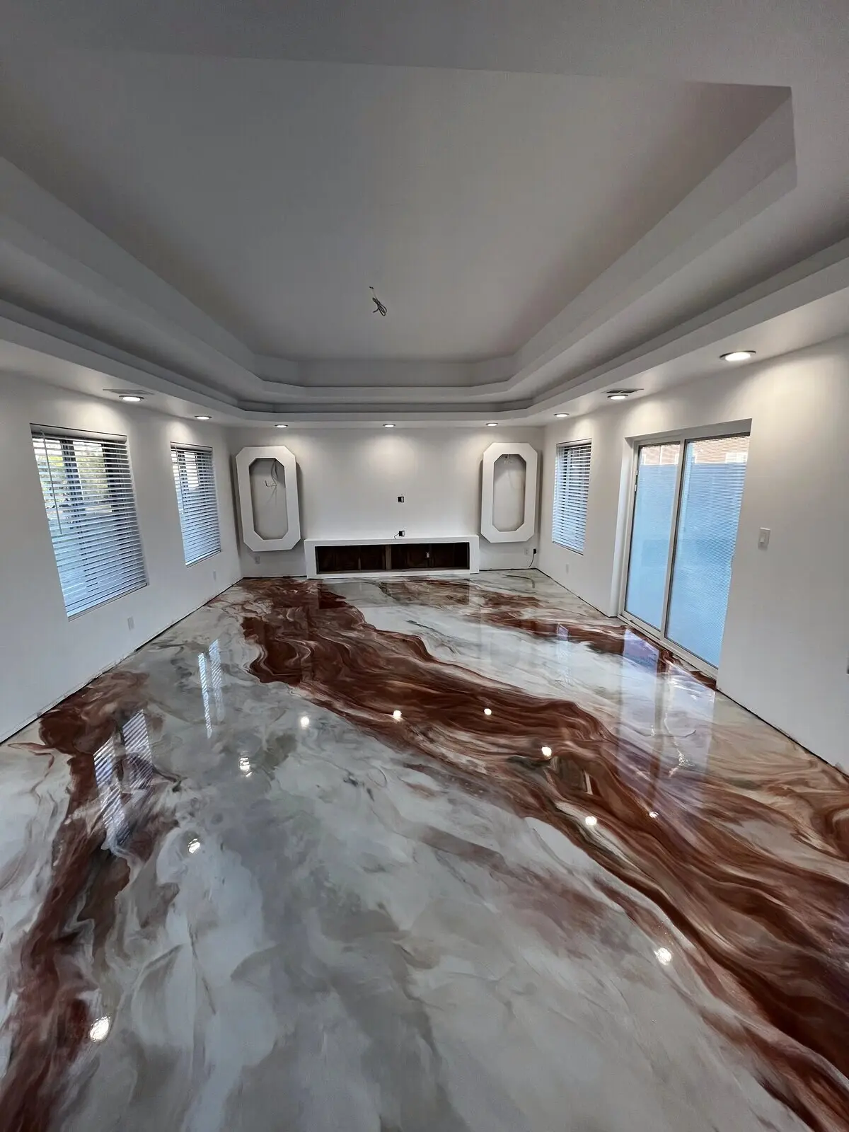 Full view of the epoxy floor